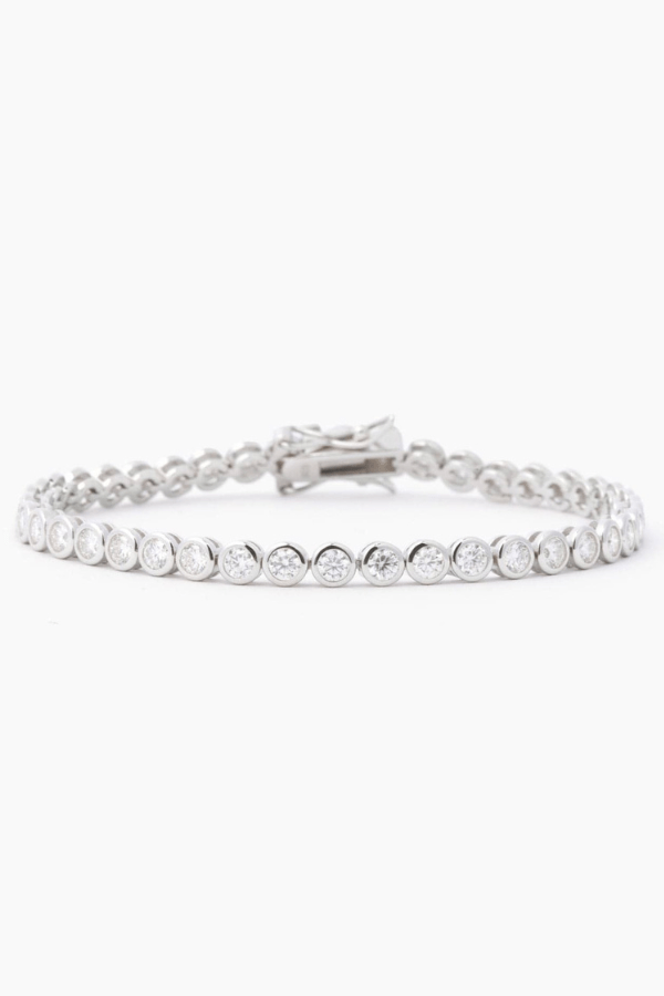 Bracelet tennis Remi 4 mm avec lunette en argent