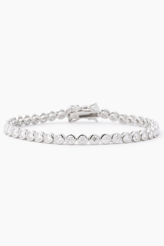 Bracelet tennis Remi 4 mm avec lunette en argent