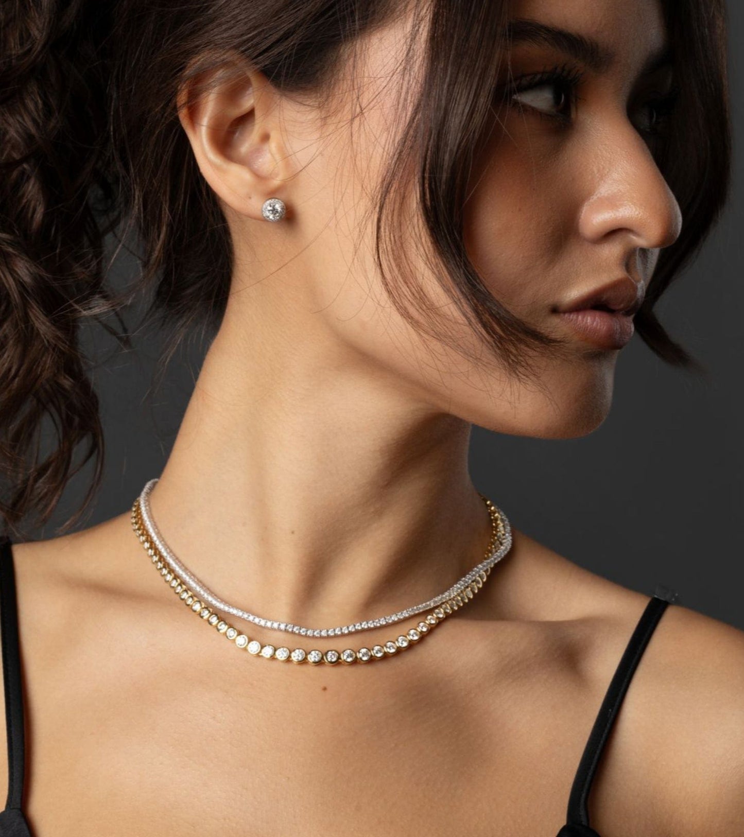 Collier Remi à lunette tennis graduée