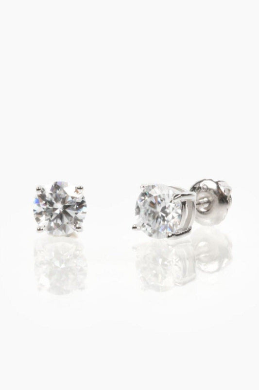 Clous d'oreilles Sola taille ronde brillant