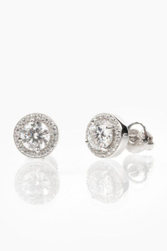 Clous d'oreilles ronds Zoe Halo 9 mm