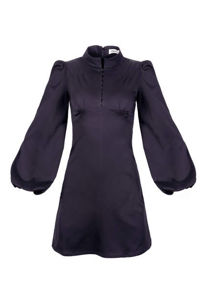 Robe mini empire à col haut Jane 