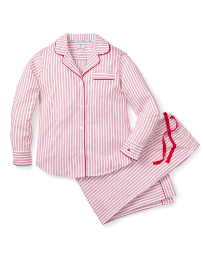 Ensemble pyjama en sergé pour femme, coutil rouge antique