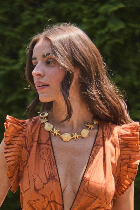 Collier coquillage et étoile de mer