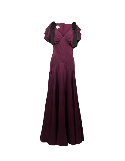 Robe à nœud Amara Mûre