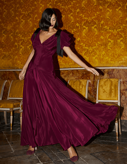 Robe à nœud Amara Mûre