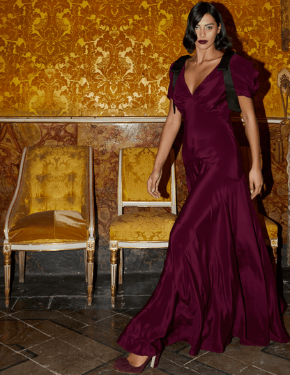 Robe à nœud Amara Mûre