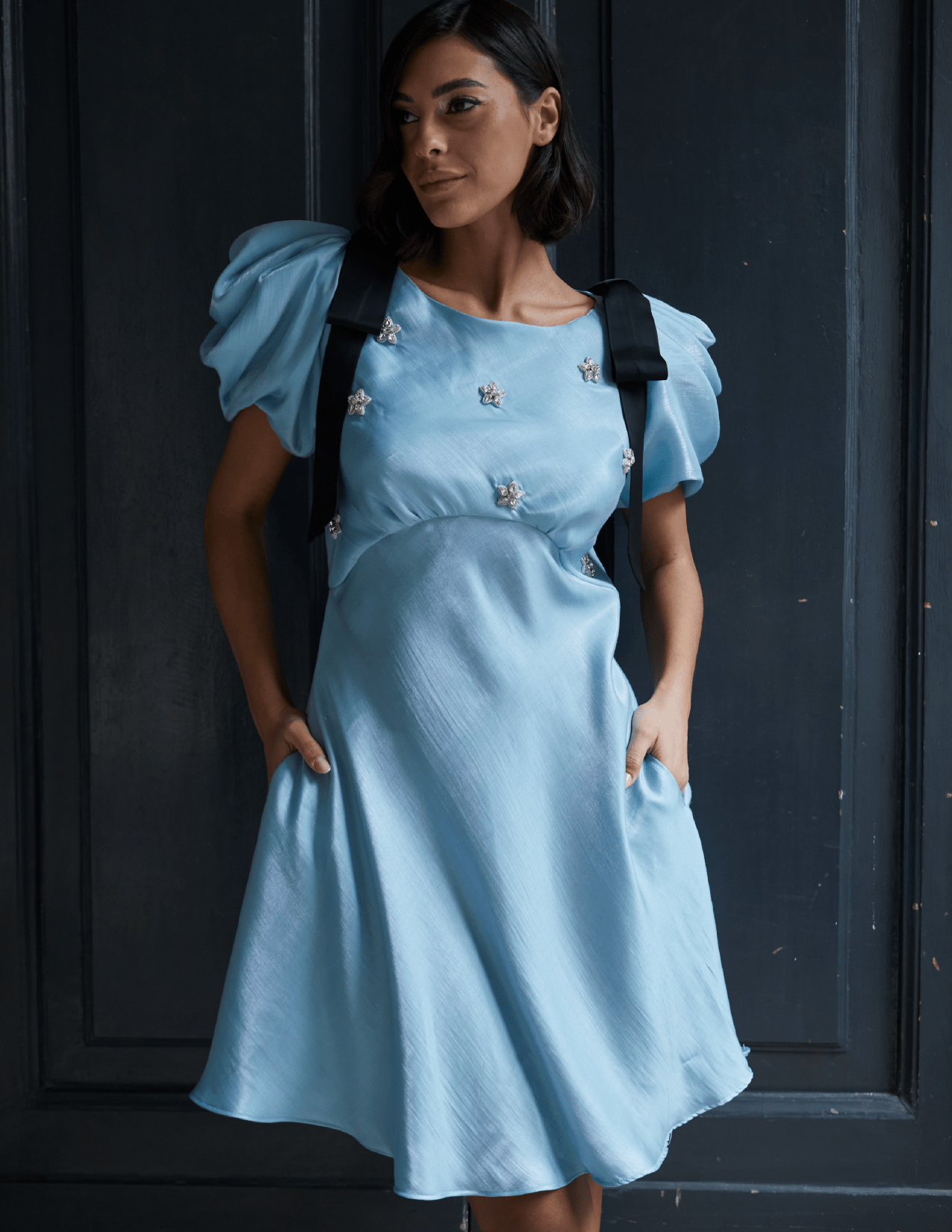 Robe nœud Dahlia Starlight avec étoiles