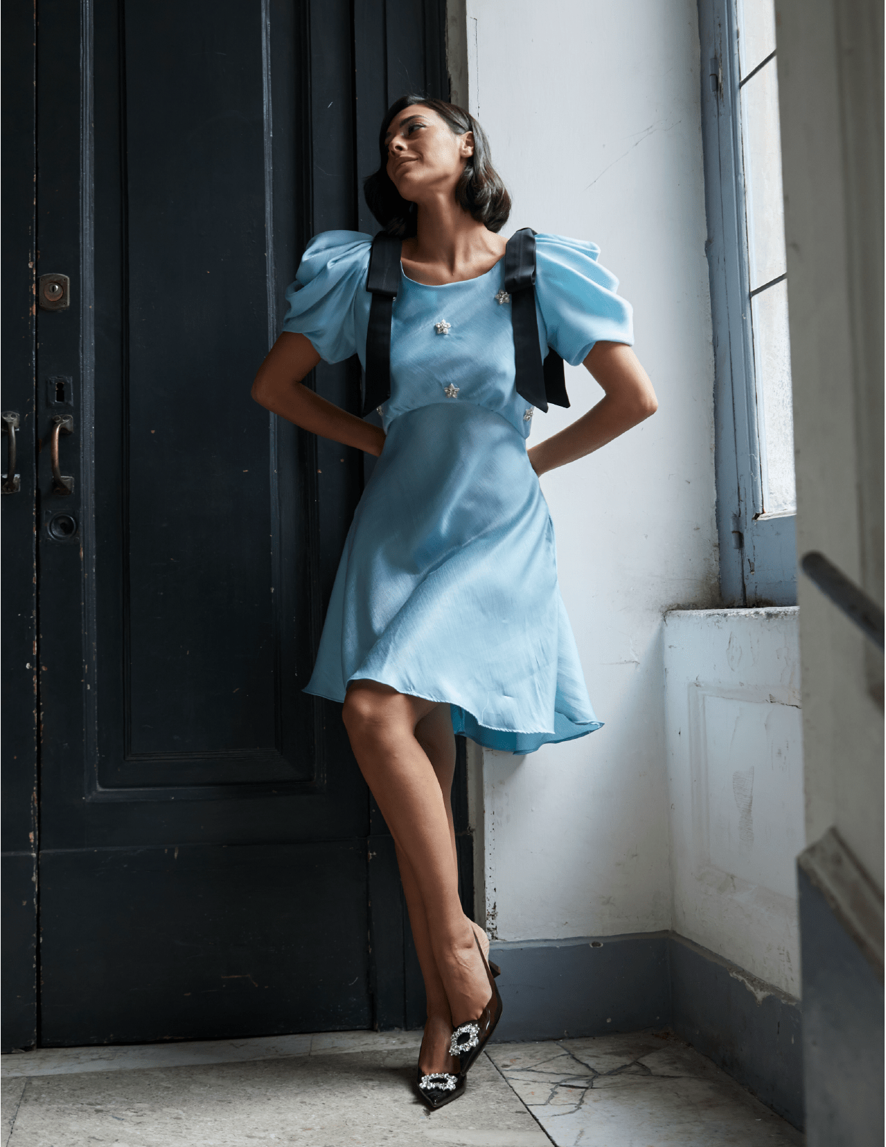 Robe nœud Dahlia Starlight avec étoiles