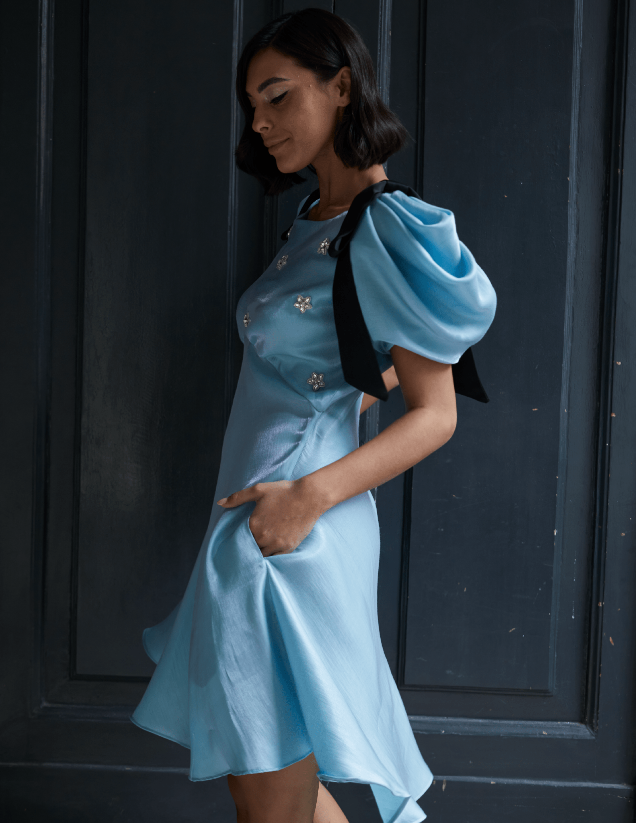 Robe nœud Dahlia Starlight avec étoiles