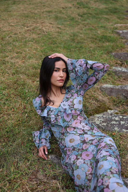 Robe Shellona à fleurs vintage