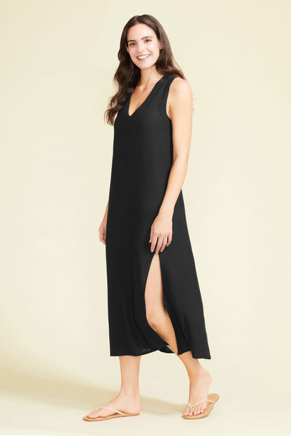 Robe mi-longue Grotta - Noir