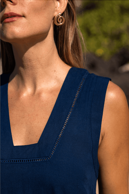 Robe midi Grotta - Bleu marine