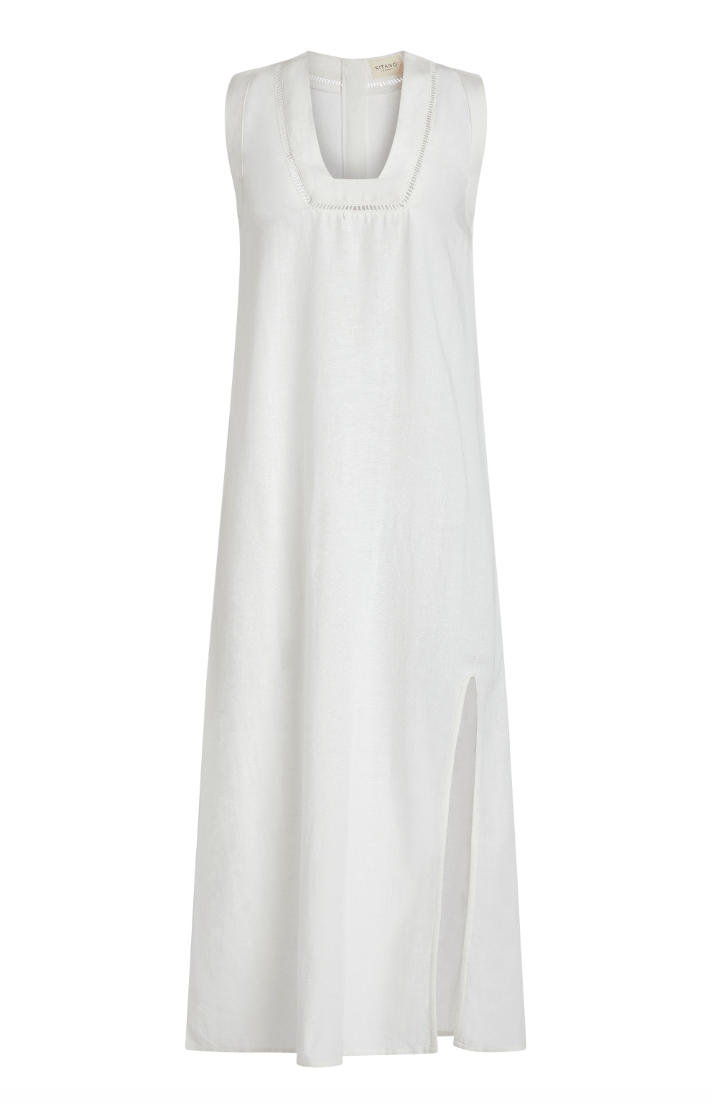 Robe mi-longue Grotta - Blanche