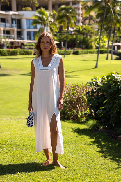 Robe mi-longue Grotta - Blanche