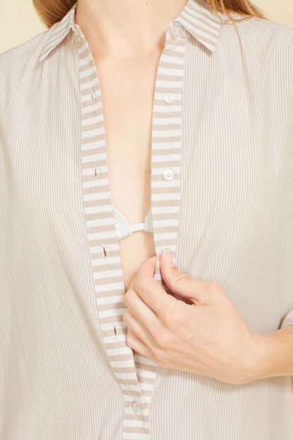 Robe Riga - Rayures beiges