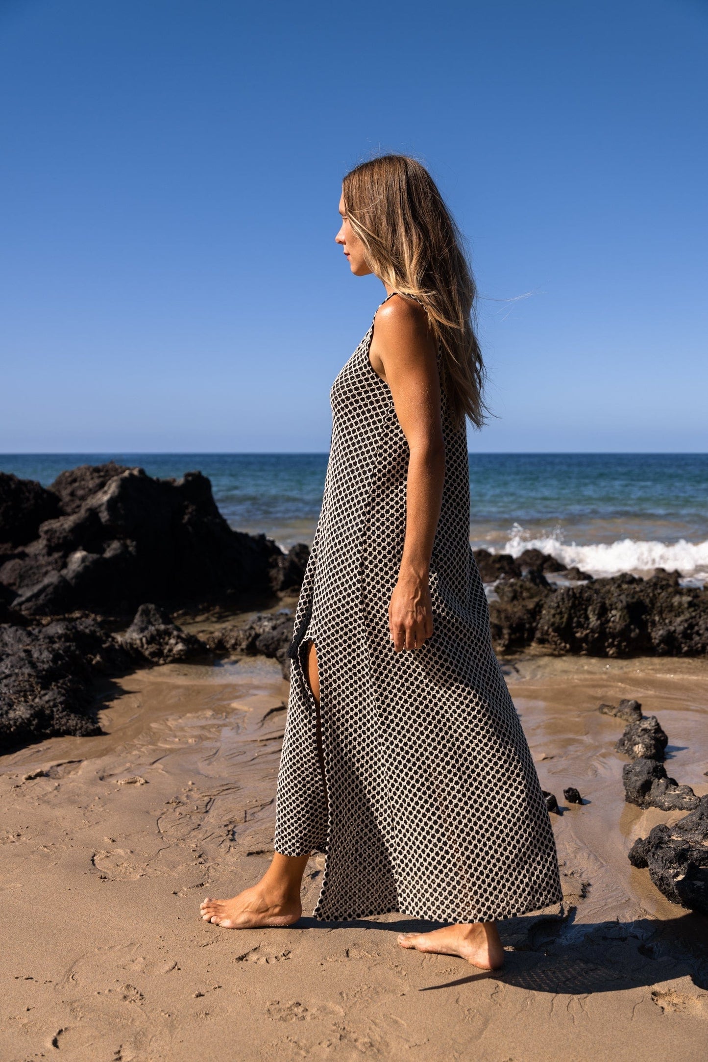 Robe Sorrento - Noir et crème