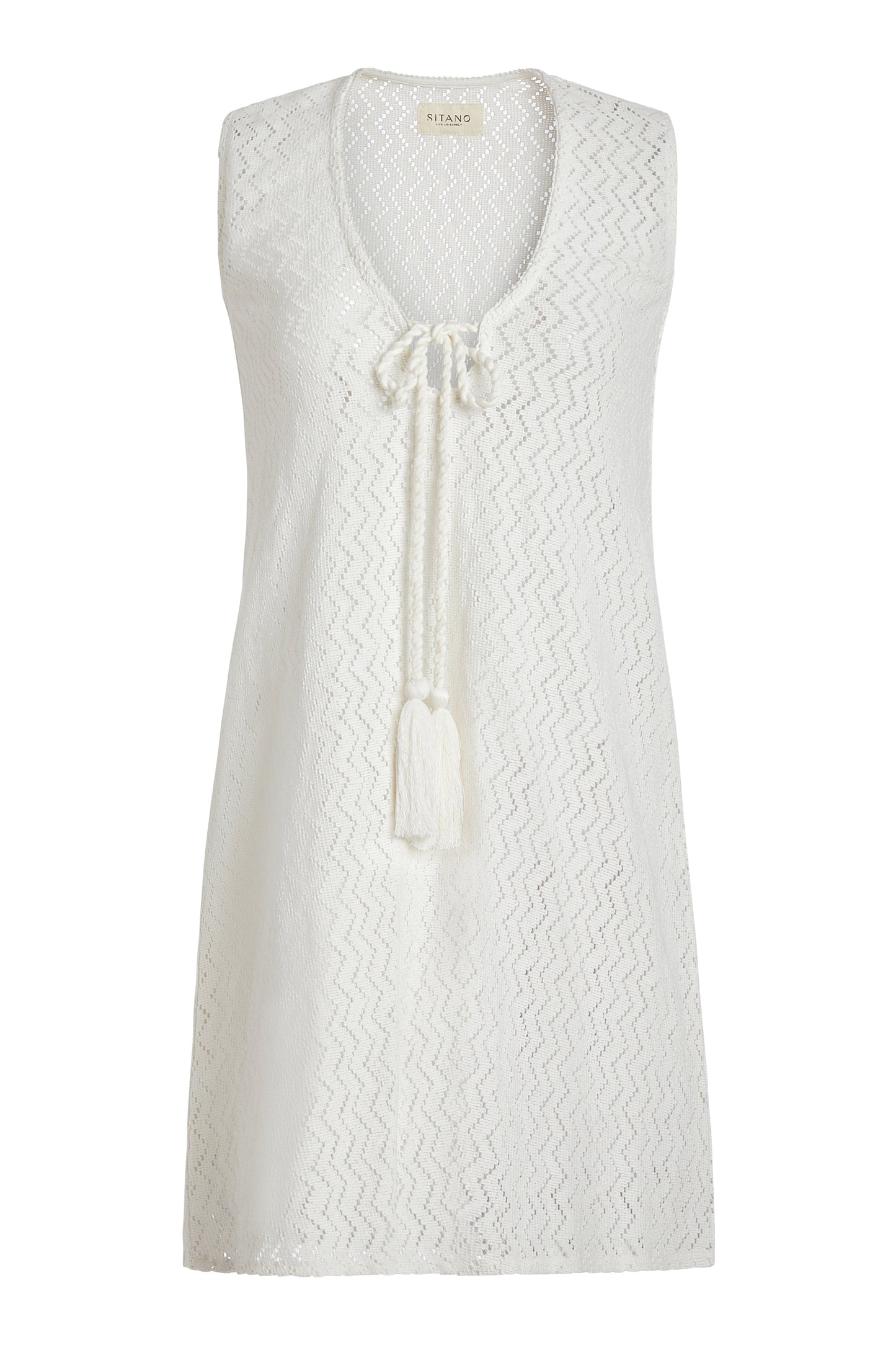 Robe courte Sorrento - Blanche